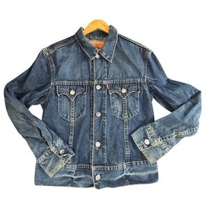 Levi's Denim Trucker Jacket unisex Large Blue Good Type 3 Jean Jacket 70901 1063